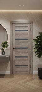   Межкомнатная дверь экошпон ПСЛ-7 Сан-ремо серый