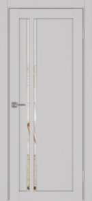  Межкомнатная дверь экошпон Турин_525АПС.121 AL/зеркало Пепельный