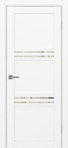  Межкомнатная дверь экошпон Турин-553.12 Белый снежный/зеркало