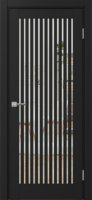   Межкомнатная дверь экошпон Турин_543.2 Антрацит/зеркало