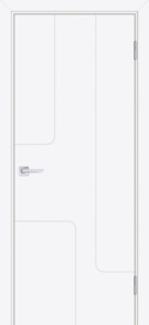 Межкомнатная дверь окрашенная Смальта-Лайн 01 Белый