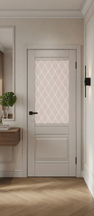 Межкомнатная дверь ПЭТ Прима-3 Grey Silk