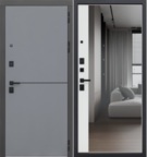  Входная дверь Бриг с зеркалом белый