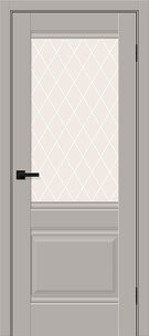  Межкомнатная дверь ПЭТ Прима-3 Grey Silk