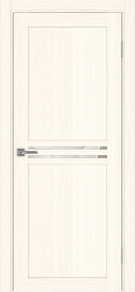 Межкомнатная дверь экошпон Турин_552.12 Ясень светлый/зеркало