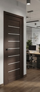 Межкомнатная дверь с эко шпоном Браво-22 Wenge Melinga