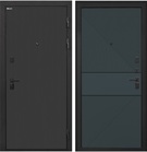   Входная дверь Профит Оникс 3D черная Мэджик Барк Фреско с патиной