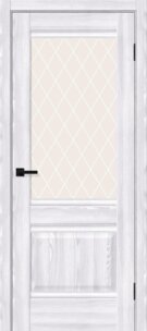  Межкомнатная дверь с эко шпоном Прима-3 Riviera Ice