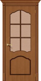 Межкомнатная дверь шпонированная Каролина ПО орех файн-лайн