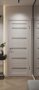 Межкомнатная дверь с эко шпоном Атум-7 Бианко
