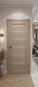   Межкомнатная дверь с эко шпоном Атум 5 Cappuccino