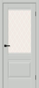  Межкомнатная дверь ПЭТ Прима-3 Grey Silk