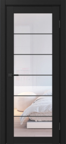  Межкомнатная дверь экошпон Турин_501АСС.2 Антрацит/стекло прозрачное