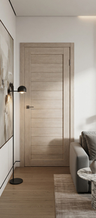   Межкомнатная дверь с эко шпоном Атум-6 Cappuccino