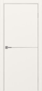 Межкомнатная дверь экошпон Неаполь_202 Бежевый/алюм.хром