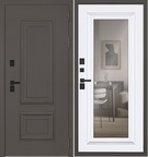 Входная дверь Норильск Термо с зеркалом / белый