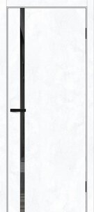 Межкомнатная дверь экошпон Браво-0.40.П Snow Art / Mirox Grey