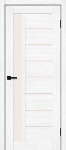 Межкомнатная дверь с эко шпоном Браво-27 Snow Melinga