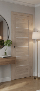   Межкомнатная дверь с эко шпоном Атум 5 Cappuccino