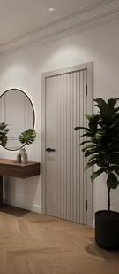   Межкомнатная дверь винил Граффити-32 Grey Pro