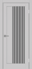  Межкомнатная дверь экошпон Турин_544.12 Пепельный/лакобель черный