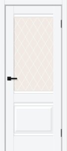    Межкомнатная дверь ПЭТ Прима-3 White Silk