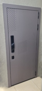  Входная дверь Смарт Нанорельеф 091 Зеркало макси бок тонированное черное