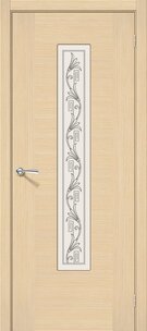 Межкомнатная дверь шпонированная Рондо ПО беленый дуб