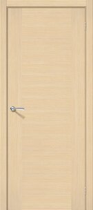 Межкомнатная дверь шпонированная Рондо ПГ беленый дуб