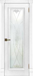Межкомнатная дверь шпонированная Тоскана ПО перла