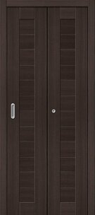 Межкомнатная дверь складная с Эко шпоном Порта-21 Wenge Veralinga