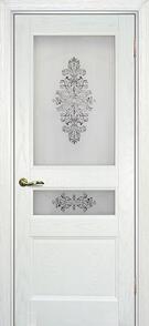 Межкомнатная дверь шпонированная Вайт-02 ПО ясень айсберг