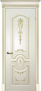 Межкомнатная дверь окрашенная Смальта 11 ПГ Ral 1013 патина золото