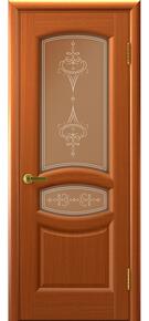 Межкомнатная дверь шпонированная Анастасия ПО темный анегри