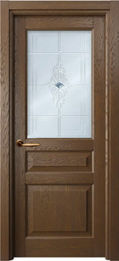 Межкомнатная дверь шпонированная Классик 103 ПО темный орех