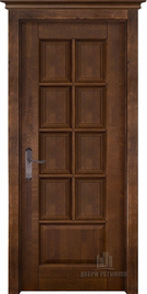 Межкомнатная дверь из массива ольхи Лондон ПГ античный орех