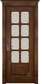 Межкомнатная дверь из массива ольхи Лондон ПО античный орех