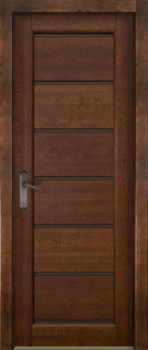 Межкомнатная дверь из массива ольхи Премьер плюс ПО античный орех