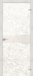 Межкомнатная стеклянная дверь Флори белый
