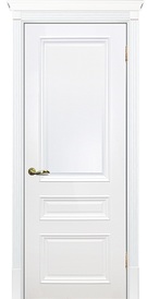 Межкомнатная дверь окрашенная Смальта 06 ПГ Белый ral 9003