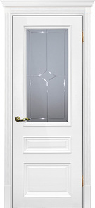 Межкомнатная дверь окрашенная Смальта 06 ПО Белый ral 9003