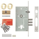 Замок врезной Kale kilit (Кале килит) цилиндровый с защёлкой 252/R, 5 кл.