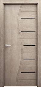 Дверь с ПВХ-пленкой Волна миндаль