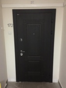 Входная дверь Италия ФЛЗ-М белая матовая с зеркалом