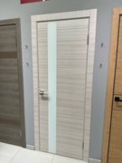 Межкомнатная дверь с эко шпоном Новелла 1 беленый дуб