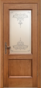 Межкомнатная дверь шпонированная Пэллада ПО дуб натуральный