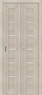 Межкомнатная дверь складная с Эко шпоном Порта-22 Cappuccino Veralinga