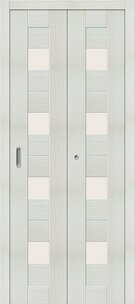 Межкомнатная дверь складная с Эко шпоном Порта-23 Bianco Veralinga
