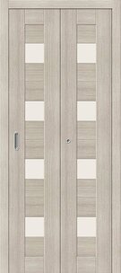 Межкомнатная дверь складная с Эко шпоном Порта-23 Cappuccino Veralinga