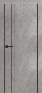 Межкомнатная дверь с эко шпоном PX-20 Бетон серый
